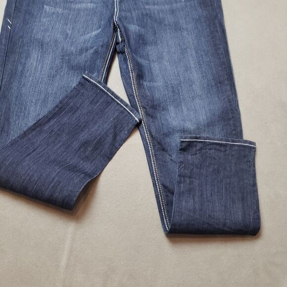 Free Culture Gemstone bling embroidered Size 22 Dark Wash Jeans flap pocket - Picture 5 of 11